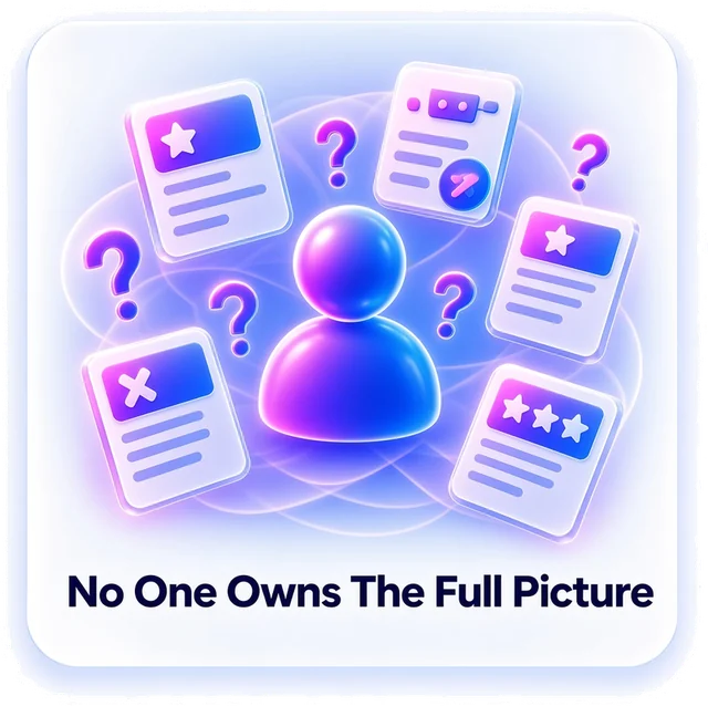 No One Owns The Full Picture. Digital priorities compete and no one owns the full picture.