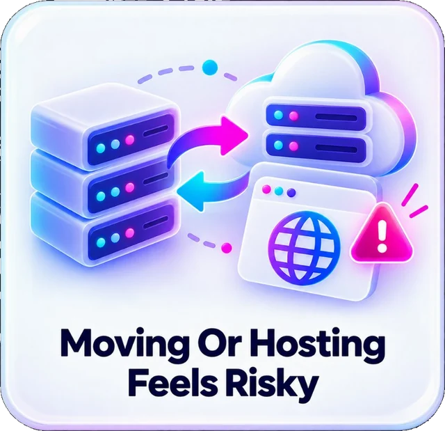Moving Or Hosting Feels Risky. Migrations, hosting changes and domain moves can create downtime, broken links or unexpected issues.